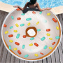 Custom Logo Donuts Printing Beach Towel, Microfiber Round Quick Dry Beach Towel#