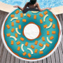 Custom Logo Donuts Printing Beach Towel, Microfiber Round Quick Dry Beach Towel#