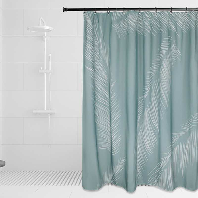 Nordic Shower Curtain Waterproof Bathroom Shower Curtain, Thick Anti-Mold Partition Curtain Set Free Punch
