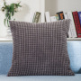 Zipper Cojines Decorativos, White Soft  Plaid Corduroy Throw Pillow Cases /