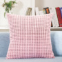 Zipper Cojines Decorativos, White Soft  Plaid Corduroy Throw Pillow Cases /