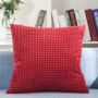 Zipper Cojines Decorativos, White Soft  Plaid Corduroy Throw Pillow Cases /