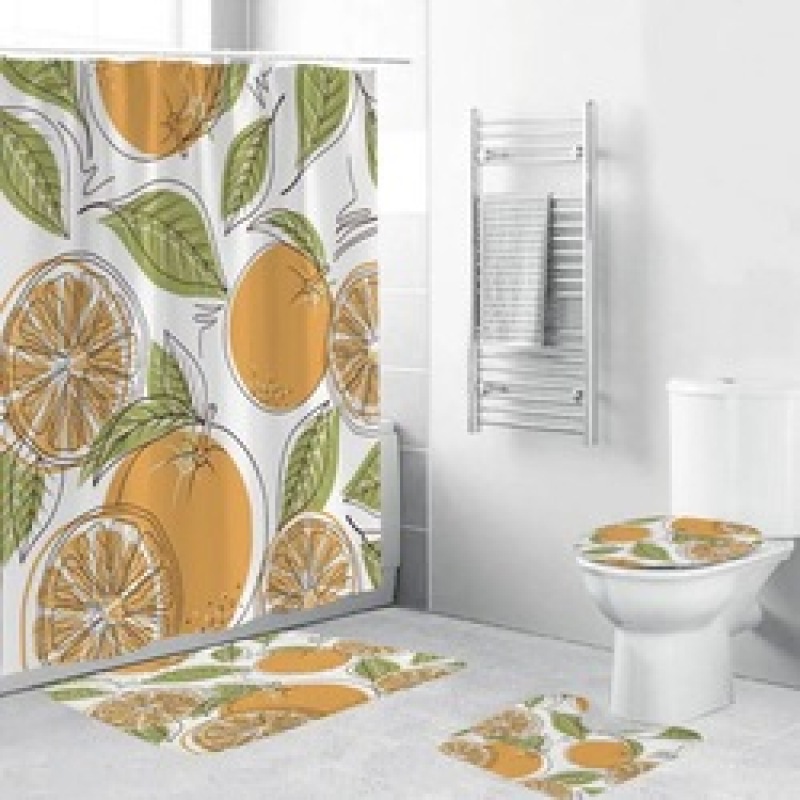 2021 Best Selling 3D Bath Printed Geometric Pattern Shower Curtain Set,Luxury Latest Custom Bathroom Shower Curtain and Rugs/