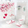 2021 Best Selling 3D Bath Printed Geometric Pattern Shower Curtain Set,Luxury Latest Custom Bathroom Shower Curtain and Rugs/