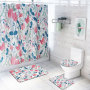 2021 Best Selling 3D Bath Printed Geometric Pattern Shower Curtain Set,Luxury Latest Custom Bathroom Shower Curtain and Rugs/
