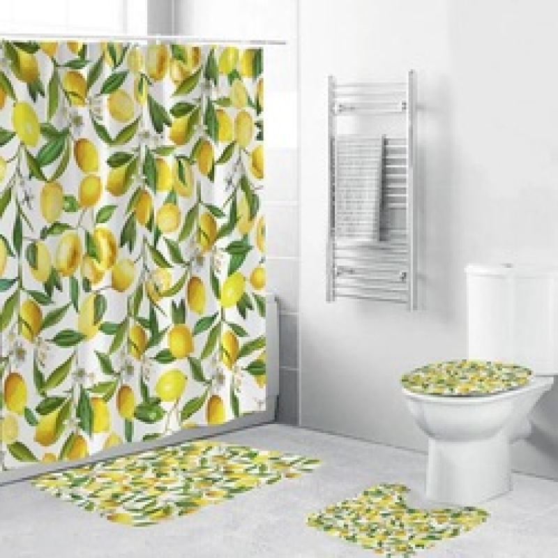 2021 Best Selling 3D Bath Printed Geometric Pattern Shower Curtain Set,Luxury Latest Custom Bathroom Shower Curtain and Rugs/