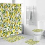 2021 Best Selling 3D Bath Printed Geometric Pattern Shower Curtain Set,Luxury Latest Custom Bathroom Shower Curtain and Rugs/
