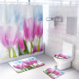 2021 Best Selling 3D Bath Printed Geometric Pattern Shower Curtain Set,Luxury Latest Custom Bathroom Shower Curtain and Rugs/