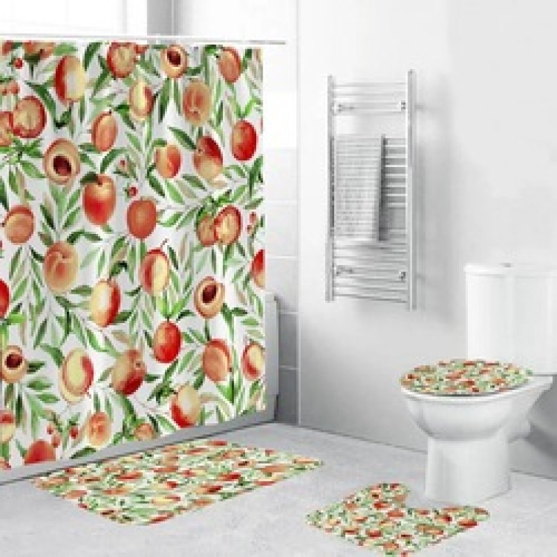 2021 Best Selling 3D Bath Printed Geometric Pattern Shower Curtain Set,Luxury Latest Custom Bathroom Shower Curtain and Rugs/