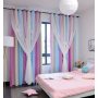 Star Curtains Stars Blackout Curtains for Kids Girls Bedroom Living Room Colorful Double Layer Star Window Curtains
