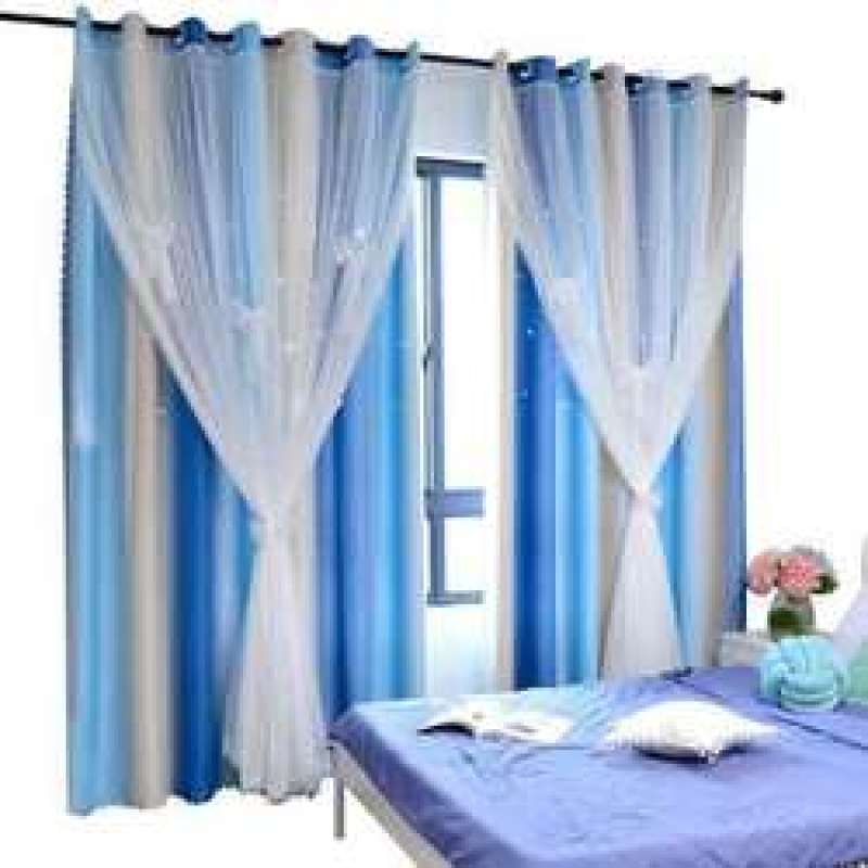 Star Curtains Stars Blackout Curtains for Kids Girls Bedroom Living Room Colorful Double Layer Star Window Curtains
