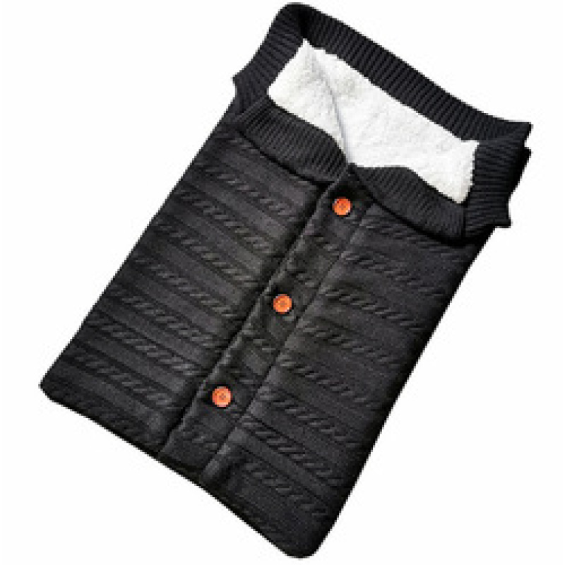 Winter Baby Sleeping Bag Infant Envelope for Stroller Thicken Warm Sleepsack Newborn Stroller Windproof Anti-kick Blanket Button
