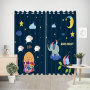 Digital Printing Curtain, 5D Printed Geometric Line Nordic Style Curtain /