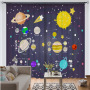 Digital Printing Curtain, 5D Printed Geometric Line Nordic Style Curtain /