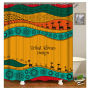 Wholesale African Geometry Ethnic Style Shower Curtain, Digital Print Polyester Mildewproof Waterproof Shower Curtain/