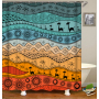 Wholesale African Geometry Ethnic Style Shower Curtain, Digital Print Polyester Mildewproof Waterproof Shower Curtain/