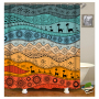 Wholesale African Geometry Ethnic Style Shower Curtain, Digital Print Polyester Mildewproof Waterproof Shower Curtain/