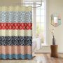 Wholesale Waffle Bohomia Bath Curtain , Polyester Printed Shower Curtains With Tassel$