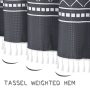 Wholesale Waffle Bohomia Bath Curtain , Polyester Printed Shower Curtains With Tassel$