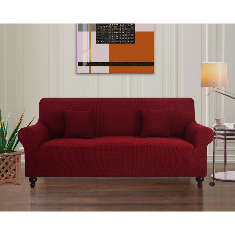 High Quality Polar Fleece Slipcover Thick Universal Elastic Sofa Cover, Corn kernels Texture Couch Cover Furniture Sofa Covers/