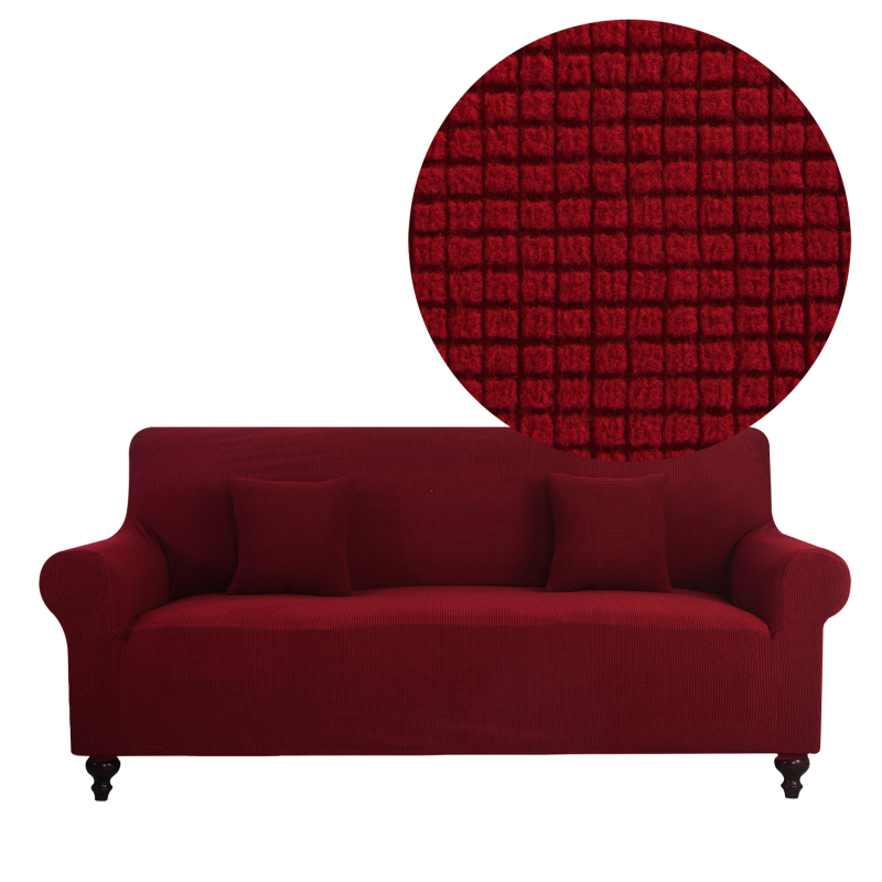 High Quality Polar Fleece Slipcover Thick Universal Elastic Sofa Cover, Corn kernels Texture Couch Cover Furniture Sofa Covers/