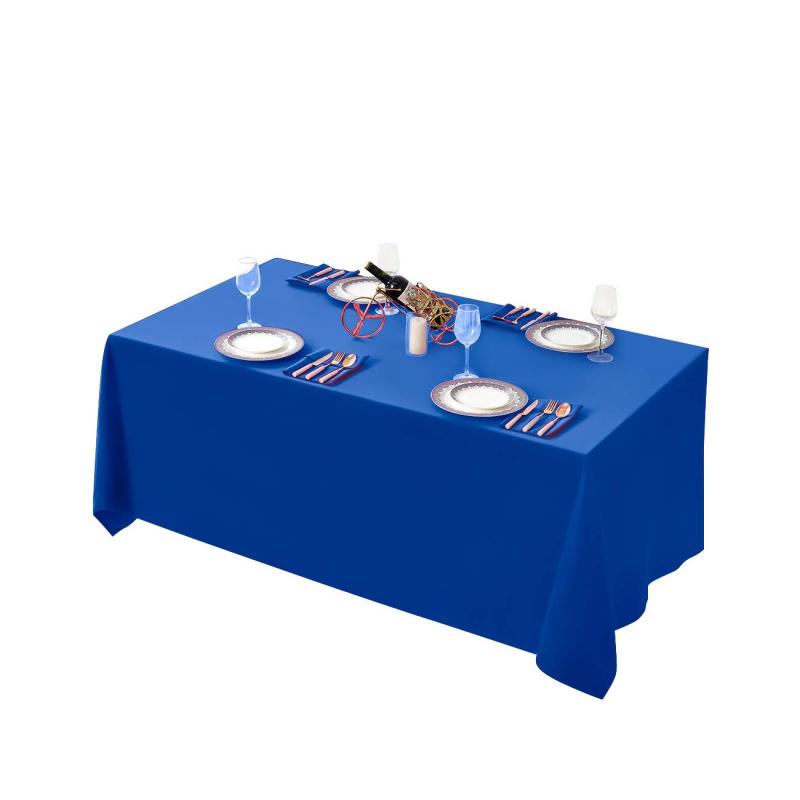 부엌 연회 생일을 위한 도매 호텔 폴리에스테 결혼식 물 증거 80*132 인치 단단한 식탁보