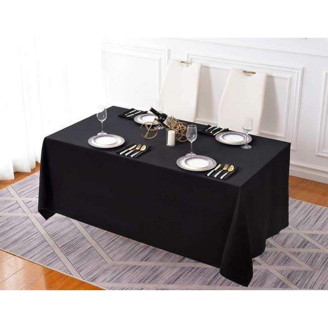 Wholesale hotel Polyester Wedding Water proof 80*132 Inch Solid Tablecloth For Kitchen Banquet Birthday