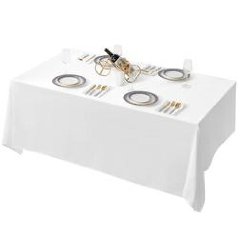 부엌 연회 생일을 위한 도매 호텔 폴리에스테 결혼식 물 증거 80*132 인치 단단한 식탁보