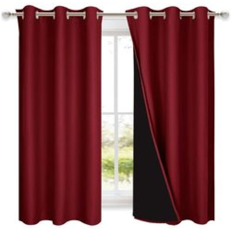 Hot selling Solid color 100%high shading curtain ,100% Blackout double layer curtain  living room