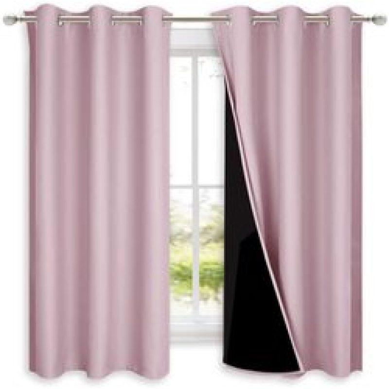 Hot selling Solid color 100%high shading curtain ,100% Blackout double layer curtain  living room
