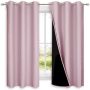 Hot selling Solid color 100%high shading curtain ,100% Blackout double layer curtain  living room
