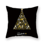 Christmas Golden Elk Cushion Cover, New Printed Velvet Cushion Cover /
