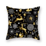 Christmas Golden Elk Cushion Cover, New Printed Velvet Cushion Cover /