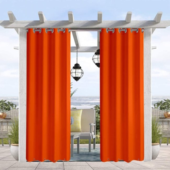 Good colors 99% sun-shading  outdoor curtain, very easy to install backdrop outdoor neutral curtain %