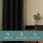 Pam Pam lace Blackout Curtains ,Super Thick Insulated Complete Blackout with Black Liner For Living/