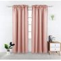 Pam Pam lace Blackout Curtains ,Super Thick Insulated Complete Blackout with Black Liner For Living/
