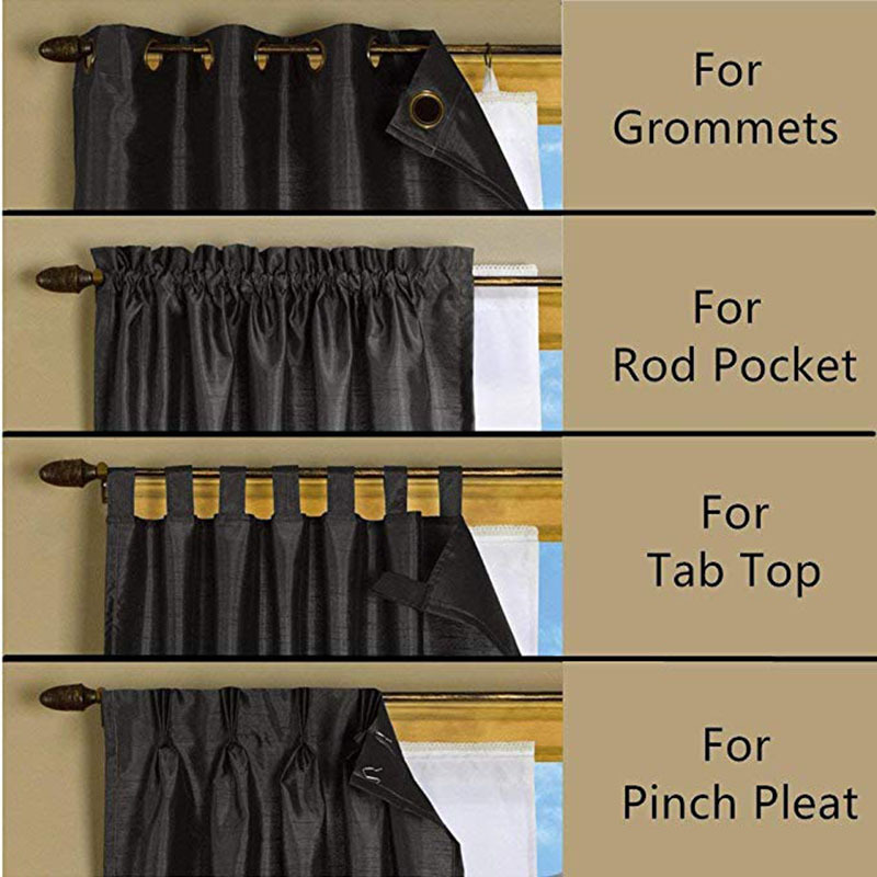 Blackout Liner for Window Curtain Multi-Use for Different Window Panel Drapes Blackout Liner for Living Room White 45 inch by 56