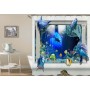 Drop Shipping Watercolor Plant Flower Shower Curtain Art Printed, Abstract Modern Floating Pink Floral Gray Shower Curtain#