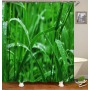 Drop Shipping Watercolor Plant Flower Shower Curtain Art Printed, Abstract Modern Floating Pink Floral Gray Shower Curtain#