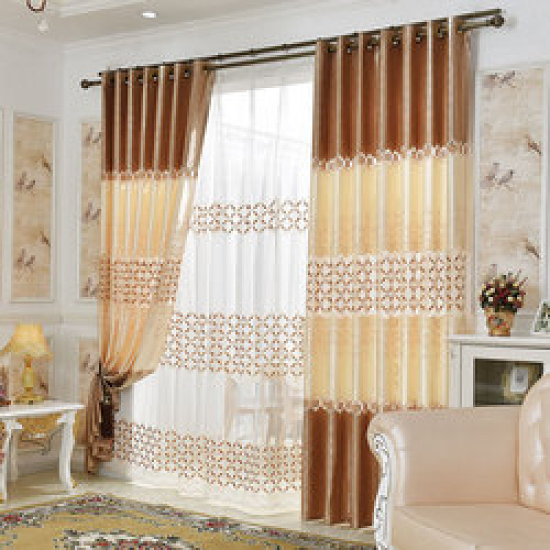 European High-end Simple Silk Water Soluble Embroidery Curtain, Wholesale Custom Diamond Blades Curtain /