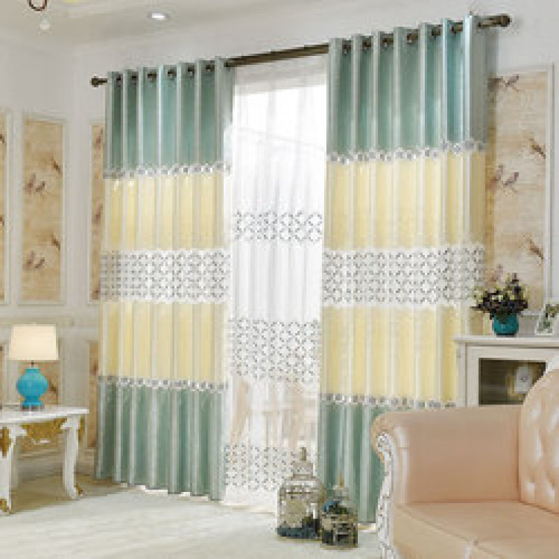 European High-end Simple Silk Water Soluble Embroidery Curtain, Wholesale Custom Diamond Blades Curtain /