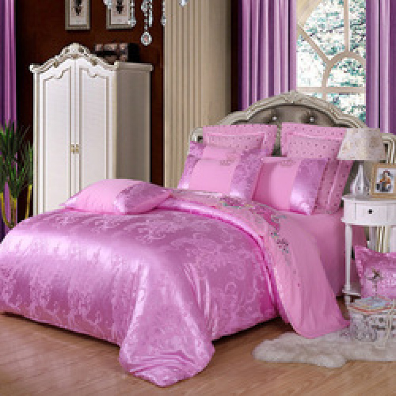 Wholesale Comforter Sets Bedding,Luxury Silk Jacquard Bedding Set#