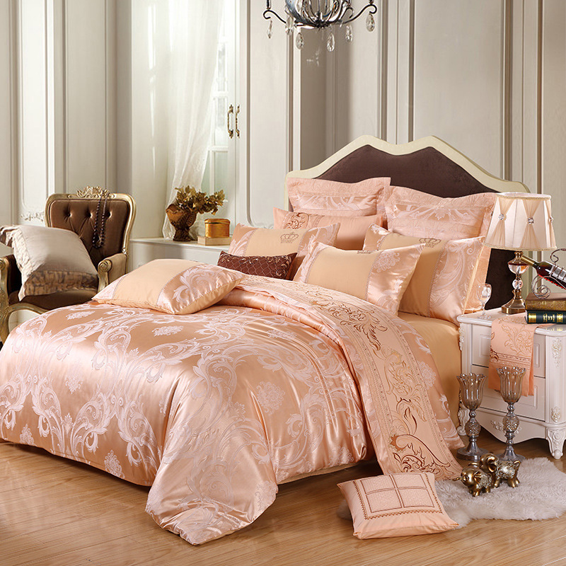 Wholesale Comforter Sets Bedding,Luxury Silk Jacquard Bedding Set#
