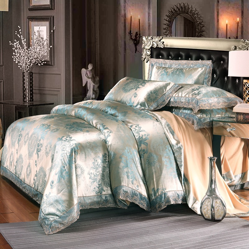Wholesale Comforter Sets Bedding,Luxury Silk Jacquard Bedding Set#