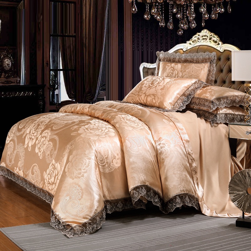 Wholesale Comforter Sets Bedding,Luxury Silk Jacquard Bedding Set#