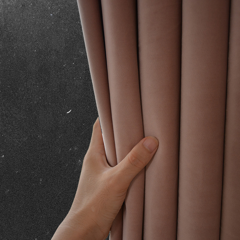 Thick Weak Pink Velvet Fabric Window Curtains,Particular Color Blackout Burgundy Curtains For Living Room Kitchen Blinds/