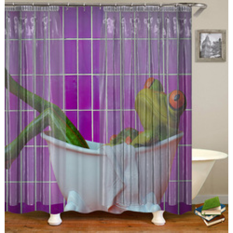 Highland Cow Theme Shower Curtains 3D Print Waterproof Cloth Wildlife Animal Bathroom Curtain#