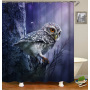 Highland Cow Theme Shower Curtains 3D Print Waterproof Cloth Wildlife Animal Bathroom Curtain#
