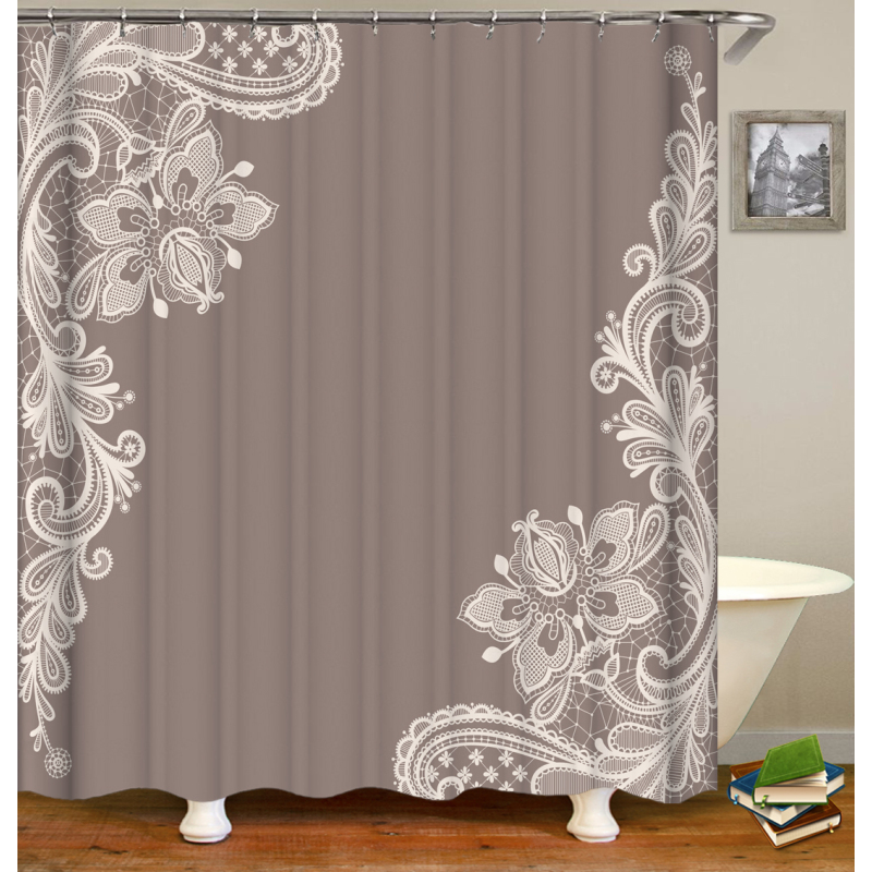 Drop Shipping Customized Polyester Fabric Bathroom Curtain Waterproof , The Cheapest Shower Curtain For Home Hotel From China#