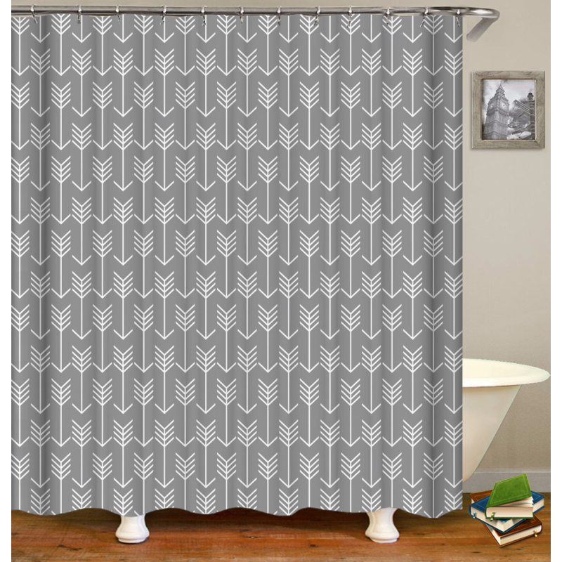 Drop Shipping Customized Polyester Fabric Bathroom Curtain Waterproof , The Cheapest Shower Curtain For Home Hotel From China#